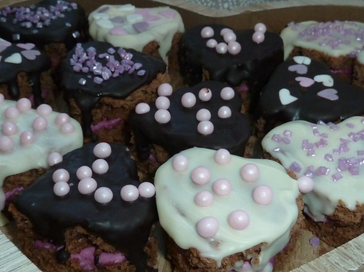 Schoko Brombeere Herzen